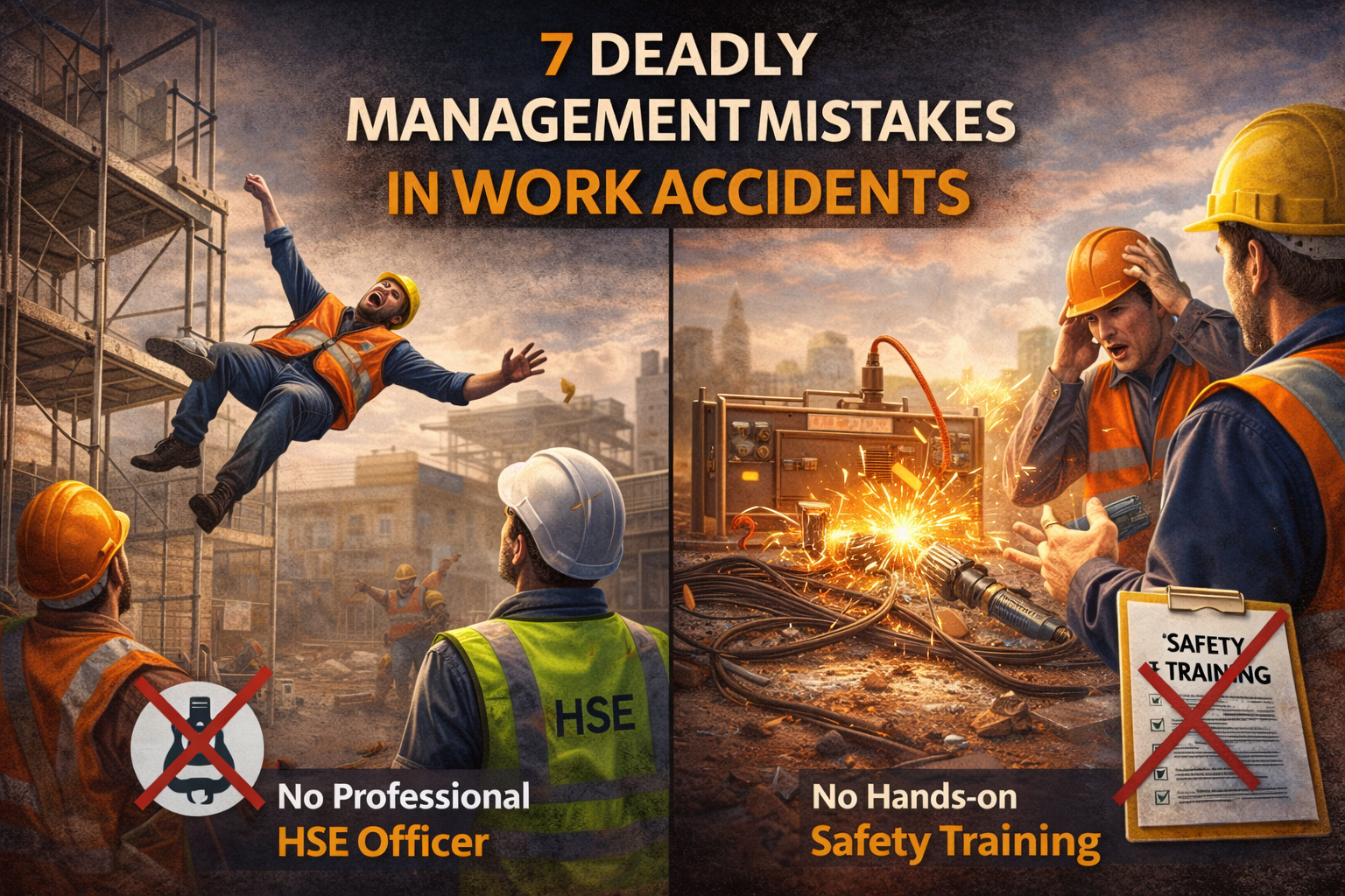 7 اشتباه مرگبار مدیران در حوادث کاری که باعث جریمه و تعطیلی پروژه میشود